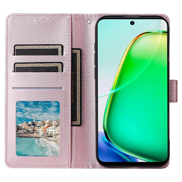 Til vivo Y28 4G Etui Wallet Stand View PU Læder Telefon Cover Multicolor Style B
