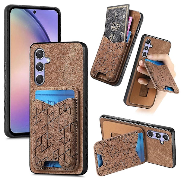 Til Samsung Galaxy 54 5G Etui med Præget Mønster, Kortholder, Støttefod, Læder Bagside Cover Multicolor Style F