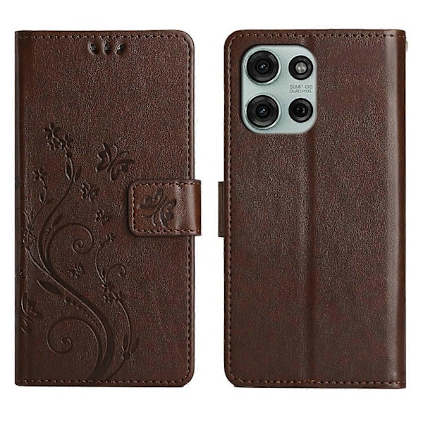PU-læder telefonpungcover med rem til Motorola Moto G75 5G Multicolor Style H