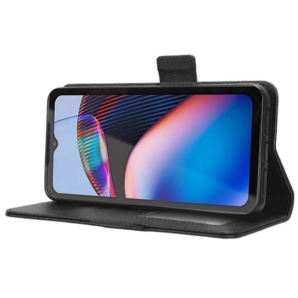 För Motorola Defy 2 5G/Cat S75 5G PU Läder Plånboksfodral Flip Ställ Telefonskal med Rem
