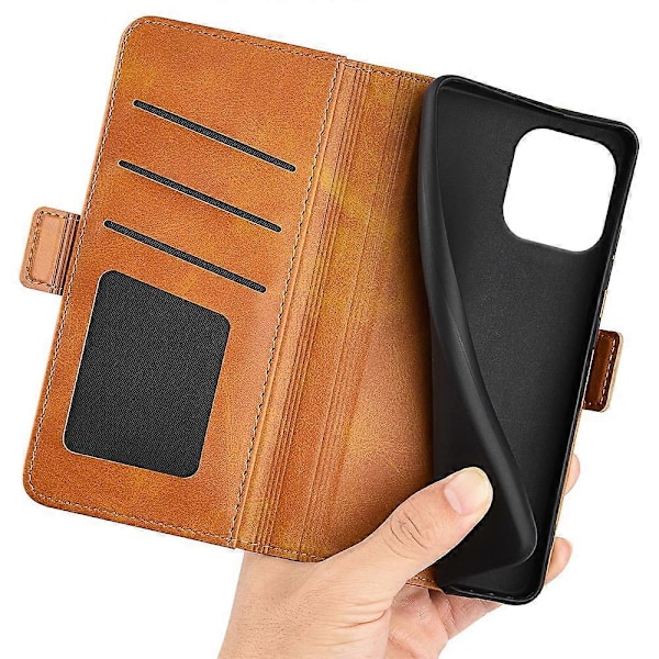 For iPhone 16 Etui Folio Flip Læder Wallet Stand Telefon Cover Multicolor Style D
