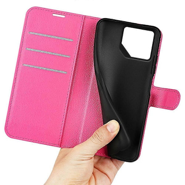 Til Asus ROG Phone 9 Pro 5G Etui Litchi Tekstur Stødsikkert Læder Wallet Telefon Cover Multicolor Rose
