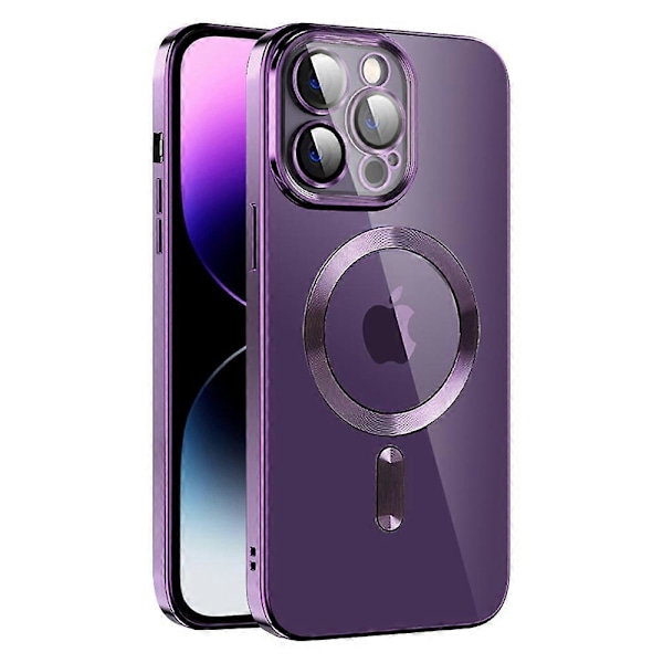 Telefoncover til iPhone 14 Pro Max Kompatibel med MagSafe CD Tekstur TPU+PC Telefoncover Multicolor Style A