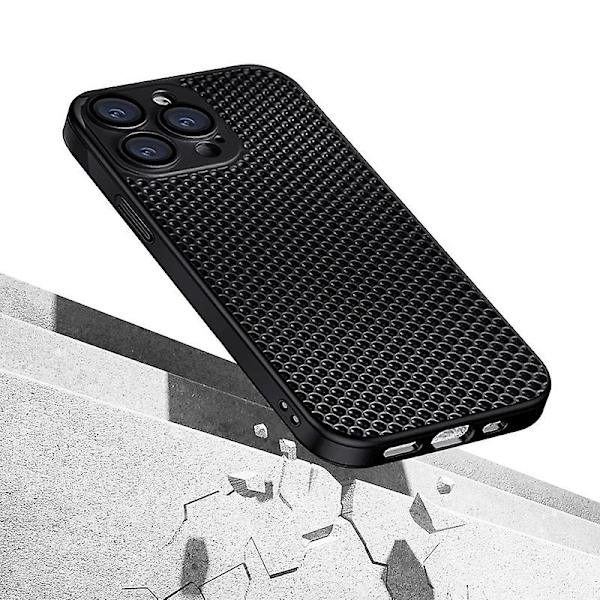 Puhelinkuori iPhone 15 Pro:lle, lämmönpoisto kova PC iskunkestävä suojakuori linssikalvolla White