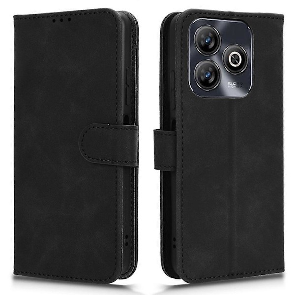 ZTE Blade A75 4G Nahkakotelo, ihonmyötäinen, pudotussuojaava lompakkokotelo Multicolor Black