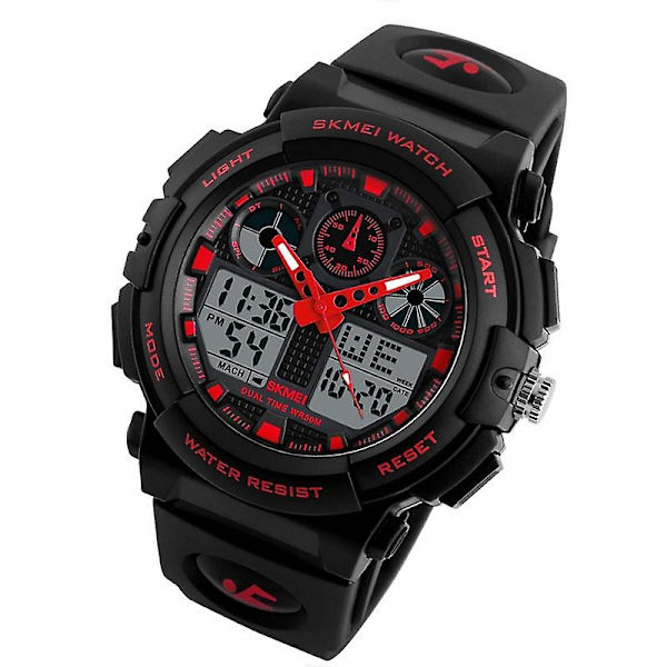Skmei 1270 Men Vattentät Dual Display Digital Watch Red