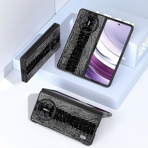Skal för Huawei Mate X5 Krokodiltextur Äkta Läder+TPU+PC Mobilskal Multicolor Style A
