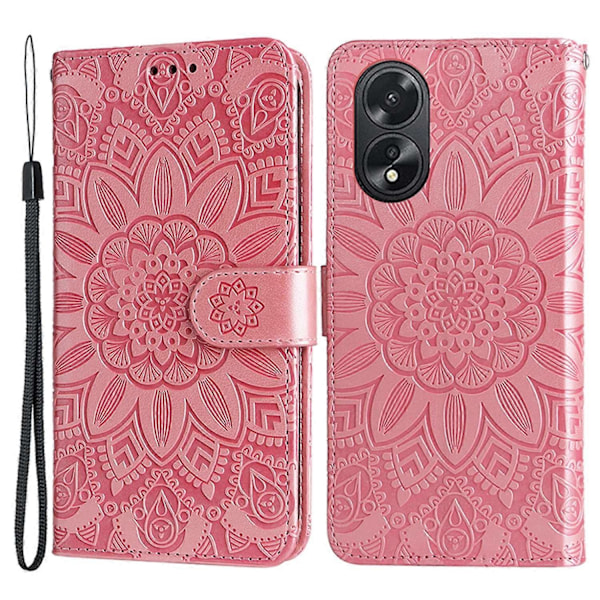 För Oppo A38 4G Fodral Plånbok Slim-Fit PU Läder Magnetiskt Telefonskal Multicolor Style E
