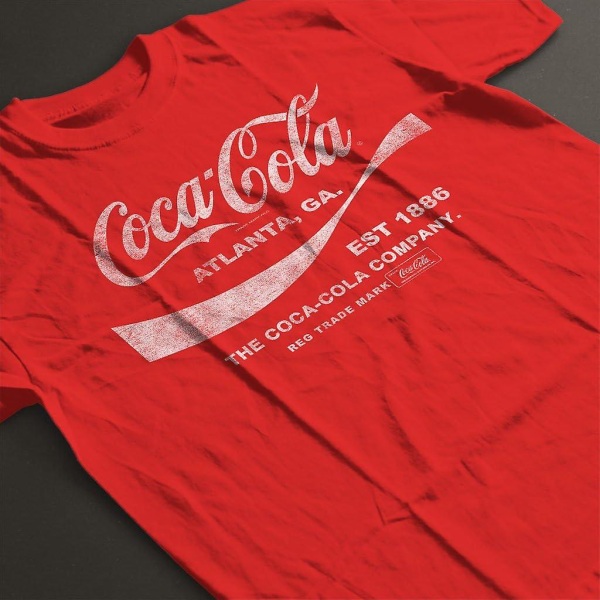 Coca Cola Drink 1886 T-shirt för män Red XL