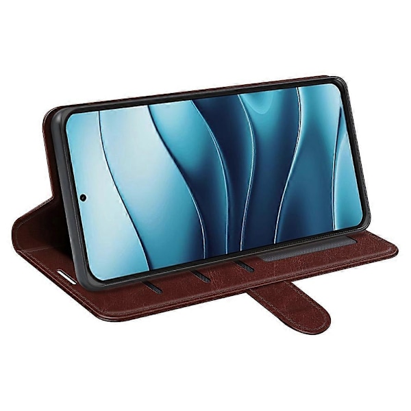 Til Xiaomi Redmi Note 14 Pro 5G Wallet Case Crazy Horse Tekstur Stå Læder Telefon Cover Multicolor Style D