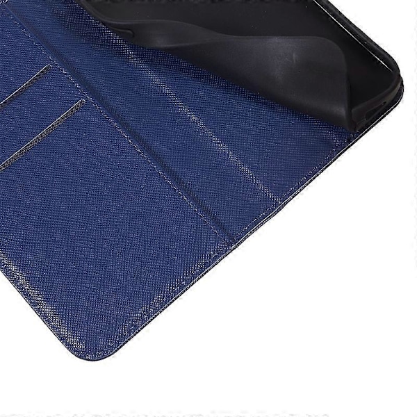 Til Xiaomi Poco M6 5G/Redmi 13C 5G/13R 5G Stødsikkert Telefoncover Kryds Tekstur Magnetisk PU Læder C Multicolor Dark Blue