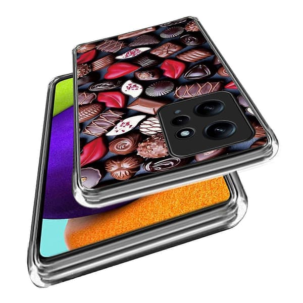 Blød TPU-etui med mønstertryk til Xiaomi Redmi Note 12 4G Multicolor Creative Chocolates