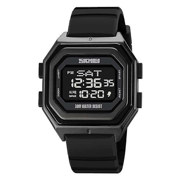 Skmei 1875 Watch, Stil: Silikonband Black Machine Black Black