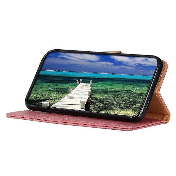 KHAZNEH Stöttåligt fodral i kohudtextur för Oppo A78 4G, PU-läder, ställ, plånboksfodral Multicolor Style B