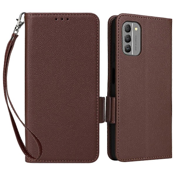 Nokia G310 PU-nahkainen puhelinkotelo lompakolla, jalustalla ja sormenjälkiä hylkivällä suojalla Multicolor Style G