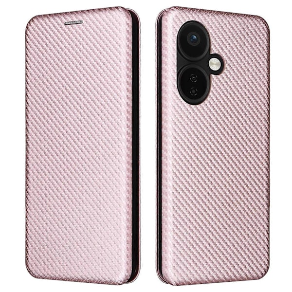 OnePlus Nord CE3 5G -puhelimen korttipidike nahkainen jalusta hiilikuitukuvioinen suojakuori Multicolor Style E