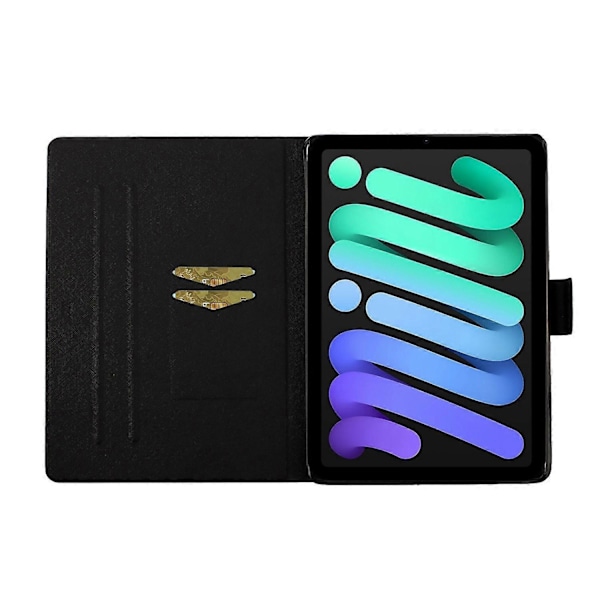 Til iPad 10.9 (2022) Stand Kort Holder Mønster Print Tablet Cover PU Læder Auto Vågn/Sov Case Multicolor Style F