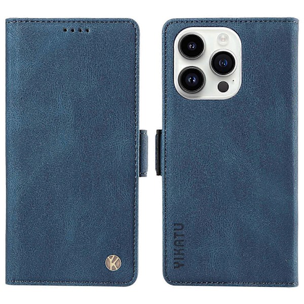 YIKATU YK-005 iPhone 14 Pro Folio Flip -suojakotelo PU-nahkaa, pehmeäpintainen jalustallinen lompakkokotelo Multicolor Style A