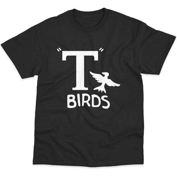 T-fåglar inspirerade av printed bomullströja Black L
