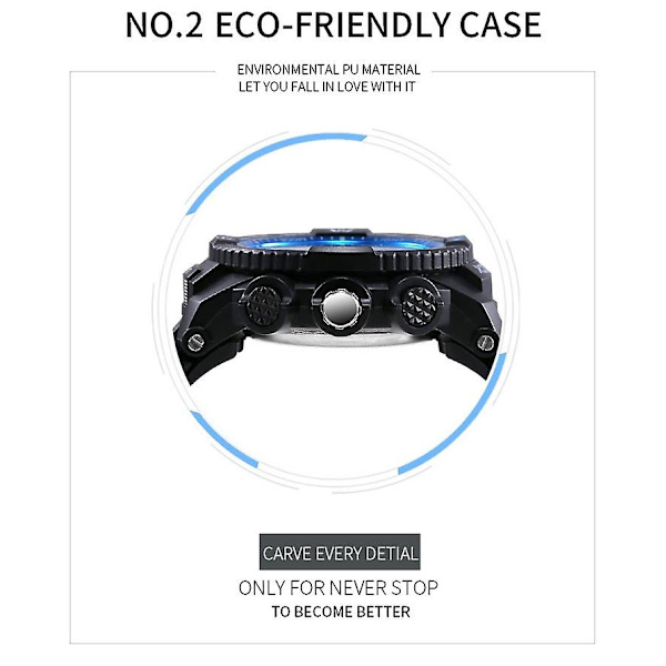 Herre Sportsure Smael Mærke Dual Display Ur Herre Led Digital Analog Elektroniske Quartz Ure 30m Vandtæt Herreur Black