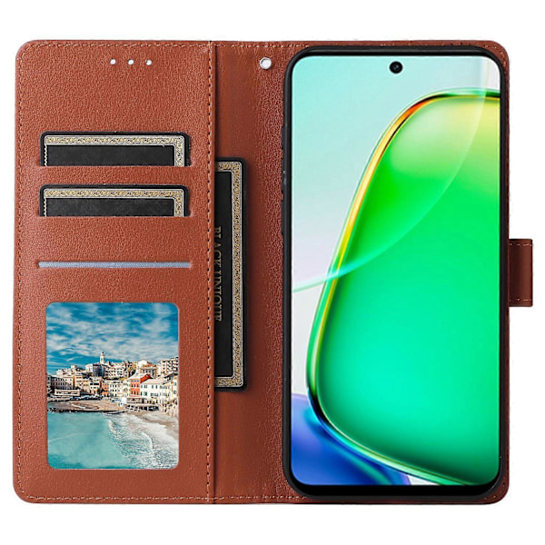 Til vivo Y28 4G Etui Wallet Stand View PU Læder Telefon Cover Multicolor Style E
