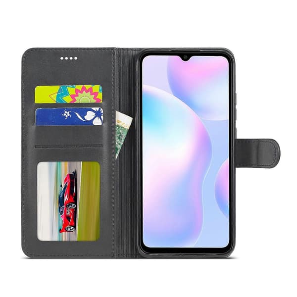 LC.IMEEKE Wallet Stand Læder Shell Telefon Cover Case til Samsung Galaxy A02/M02 (EU Version) Multicolor Style A