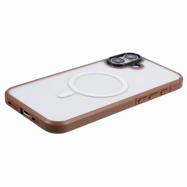 X-LEVEL Crystal Clear Series Skal för iPhone 16 Plus TPU+PC Telefonskal Kompatibelt med MagSafe - Grå Multicolor Titanium Gold