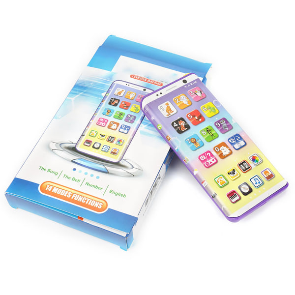 Pedagogisk multifunktionell smart telefonleksak med USB port pekskärm för barn barn baby