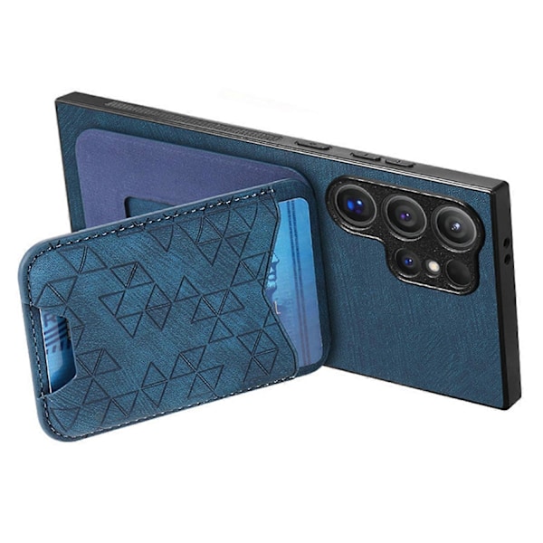 Til Samsung Galaxy S24 Ultra Etui Præget Mønster Kortholder Støtteben Læder Bagcover Multicolor Style E