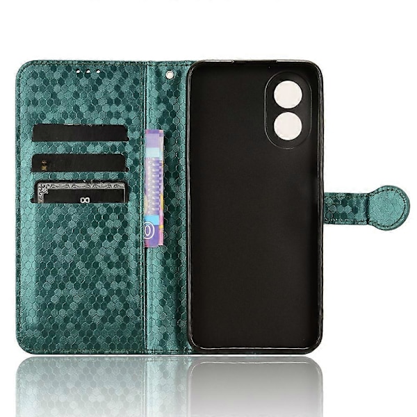 För Oppo A38 4G Fodral PU Läder Präglat Vikbart Ställ Mobiltelefon Skal Multicolor Style C