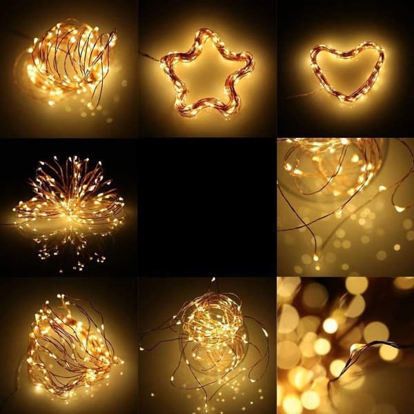 2st Utomhus Solar Fairy Lights, Koppartråd String Lights Warm White