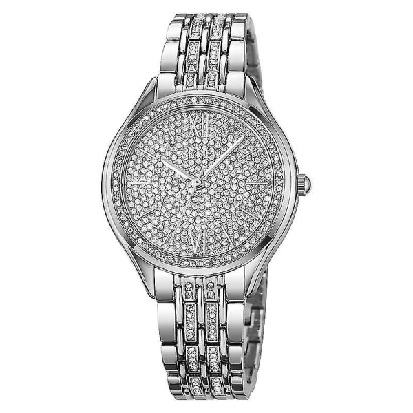 Skmei 2030 Damvattentät Diamond Ste Band Watch Silver
