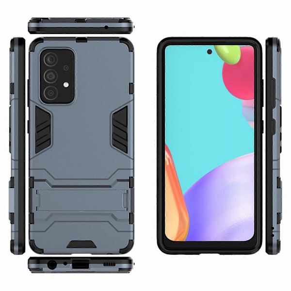 2-i-1 Stödskydd Plast+TPU Hybridskal för Samsung Galaxy A52 4G/5G/A52s 5G Multicolor Style C