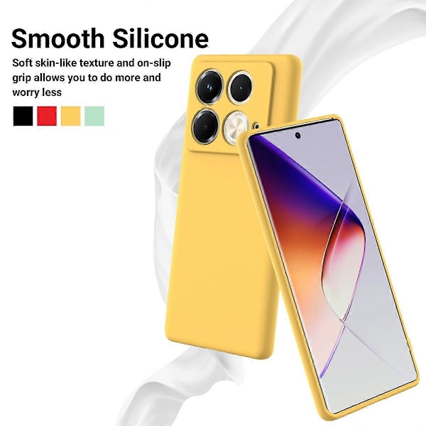 Flydende silikone telefoncover med håndrem til Infinix Note 40S Multicolor Style C