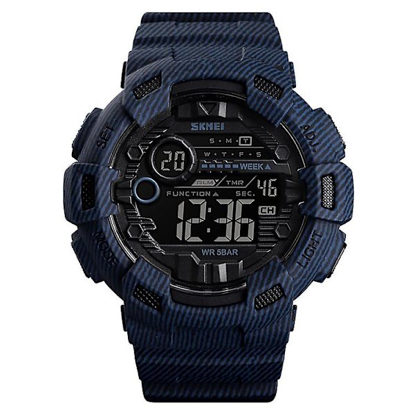 Skmei 1472 Outdoor Waterproof Luminous Sports Watch Dark Blue