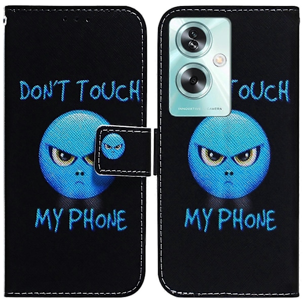 Pung Telefon Cover med Mønsterprint i Læder til Oppo A79 5G/A2 5G Multicolor Don&#39;t Touch My Phone