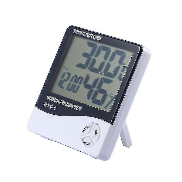 Betterlifefg-lcd Elektronisk Digital Temperatur Fugtighedsmåler Termometer Hygrometer Indendørs Udendørs Vejrstation Ur