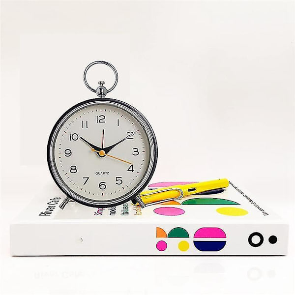 Analog väckarklocka tickar inte med snooze-funktion för barn blå