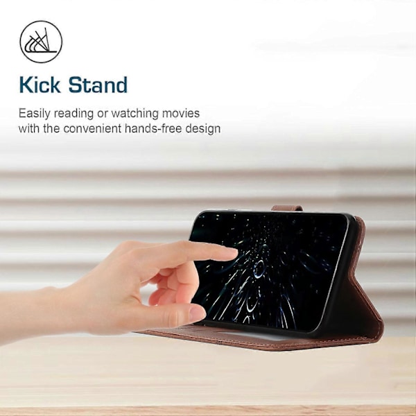 Telefonfodral för Samsung Galaxy A35 5G Plånboksställ Flip PU Läder Telefonskydd Multicolor Brown