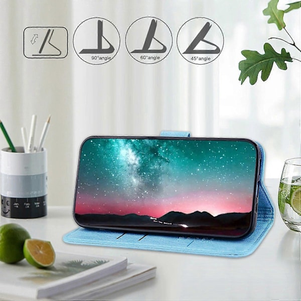 Til Samsung Galaxy S24+ Etui PU Læder Anti-drop Wallet Cover Multicolor Style E
