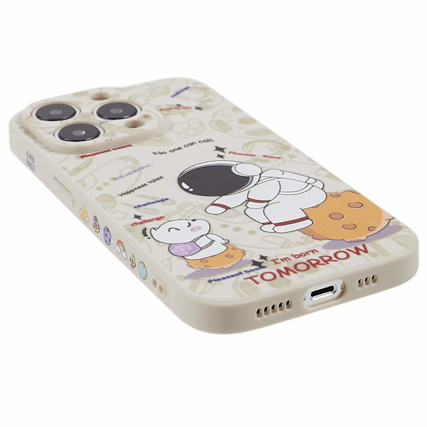 Tpu phone case för Iphone 14 Pro, mönsterutskrift anti-scratch cover Style E