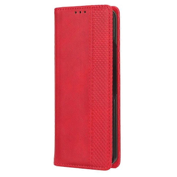 Samsung Galaxy Z Fold5 5G Retro PU-nahkainen puhelinkotelo magneettisella sulkemistelineellä Multicolor Style B