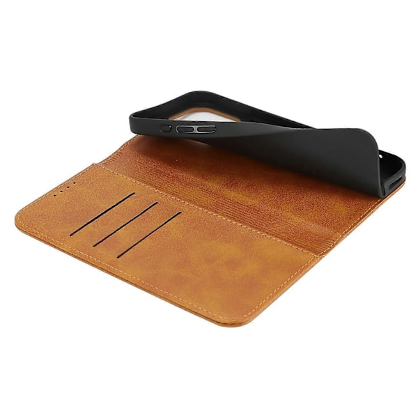 Til iPhone 16 Pro Cover PU Læder Kalvepræget Magnetisk Lukning Smartphone Cover Multicolor Style E