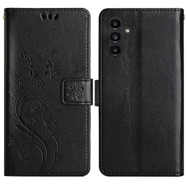 För Samsung Galaxy S24 FE Fodral PU Läder Plånboksfodral med Rem - Grå Multicolor Black