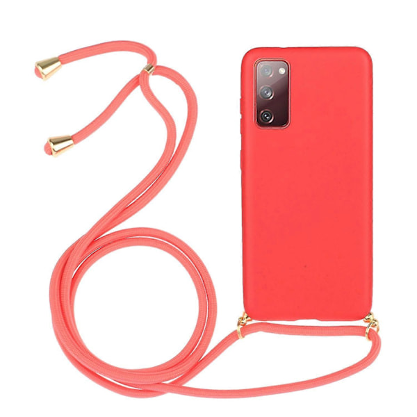 Samsung Galaxy S20 FE 4G/FE 5G/S20 Lite/S20 FE 2022 TPU+Vehnäolki Puhelinkotelo Hihnalla Multicolor Style B
