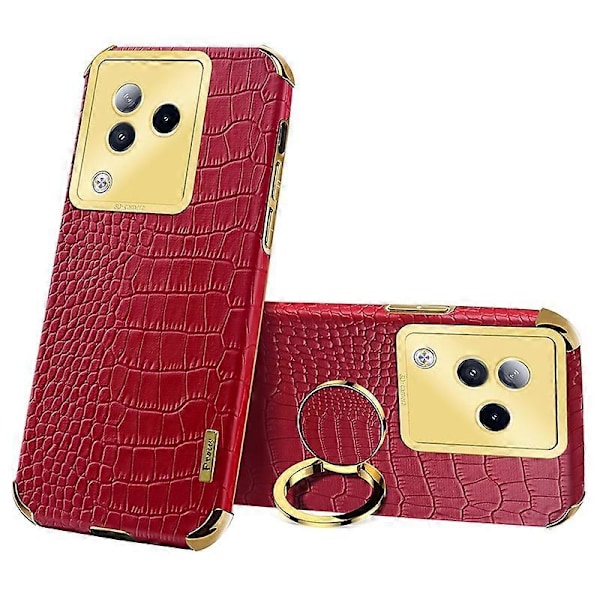 Skal med ringstativ för Xiaomi Civi 3 5G, krokodiltextur läder + TPU-telefonfodral Multicolor Style E