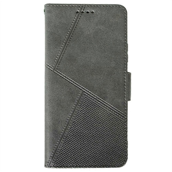 IDEWEI Deksel til Xiaomi Redmi Note 14 Pro 5G/Poco X7 5G Lær Lommebok Telefondeksel Stativ Kalveskinntekstur Multicolor Grey