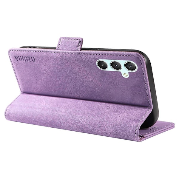 YIKATU YK-005 Samsung Galaxy A34 5G -puhelimelle, ihonmyötäinen suojakotelo, jalustallinen PU-nahkalompakko Multicolor Style B