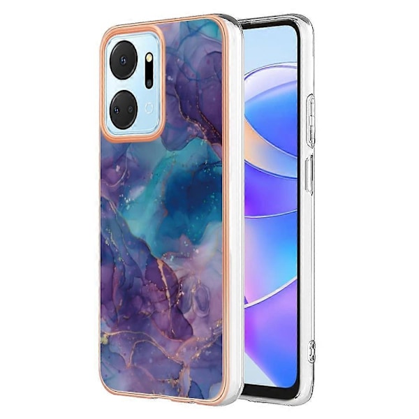 YB IMD Series-16 Style E Puhelinkotelo Honor X7a 5G -puhelimelle, 2,0 mm IMD Marmorikuvioinen TPU-suojus Multicolor Style E