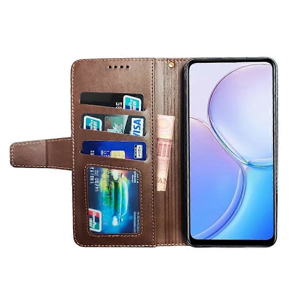 IDEWEI OnePlus Nord CE 3 Lite 5G/Nord N30 5G -kotelo vasikannahkakuvioinen lompakkopuhelimen nahkakansi Multicolor Style B